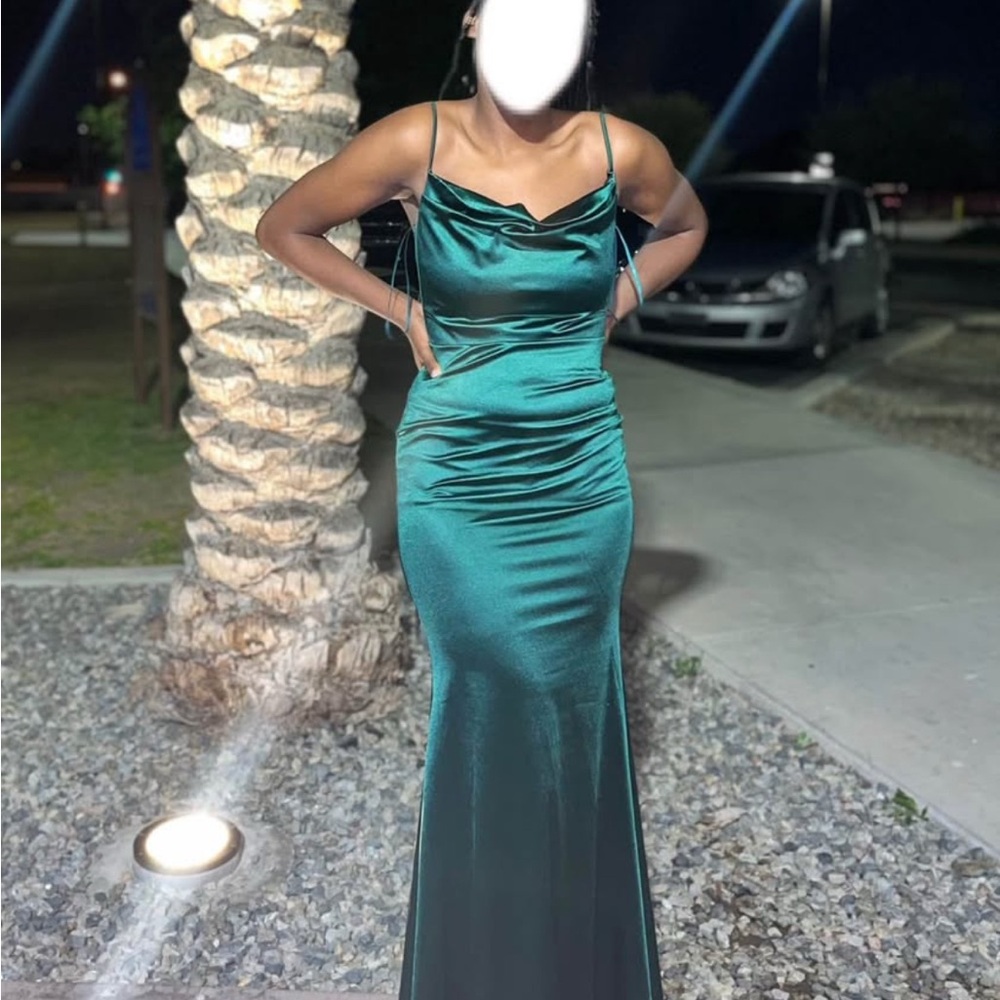 Windsor emerald green Satin Maxi Dress